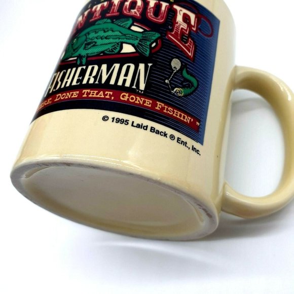 Genuine Antique Fisherman Coffee Cup Been There, Done That, Gone Fishin' Mug - Picture 3 of 6